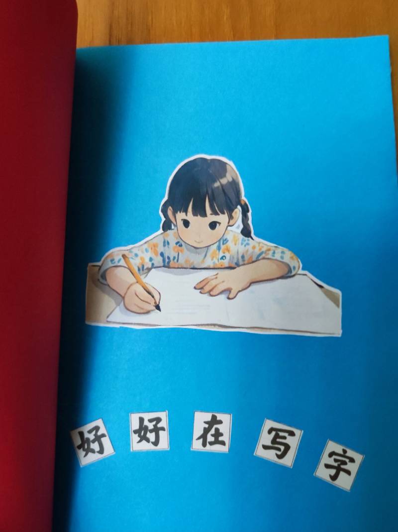 熬夜给小宝贝制作绘本