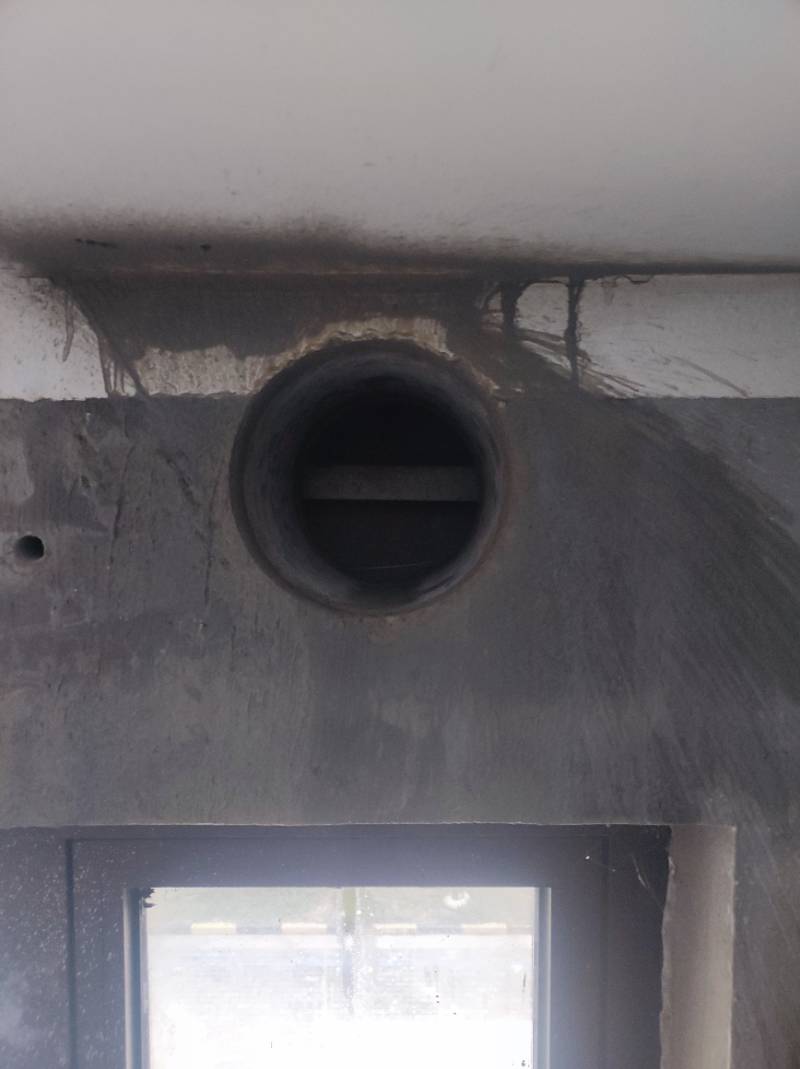 开孔遇到外挂大理石的角铁