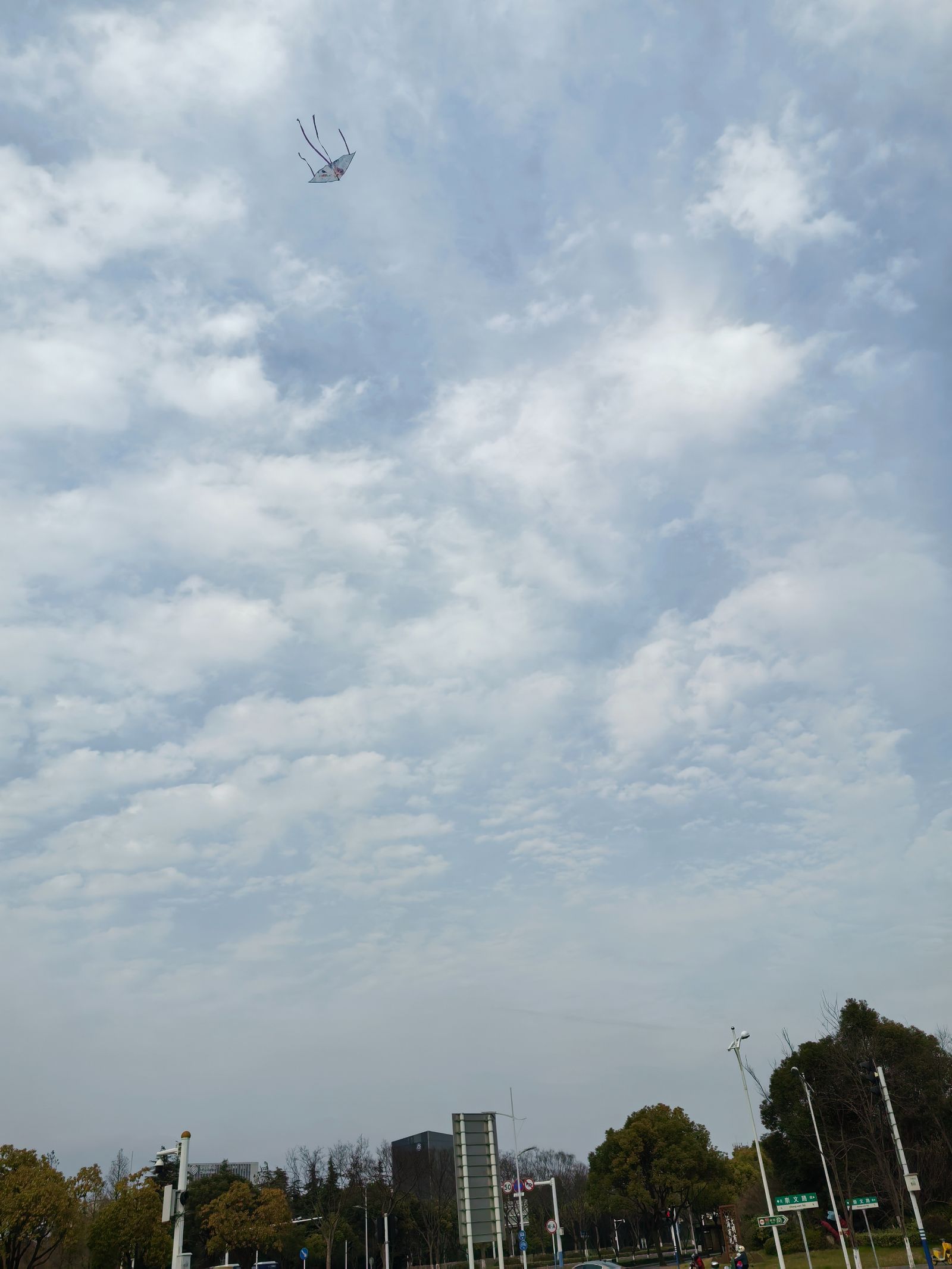 陪伴女儿放风筝的春日午后